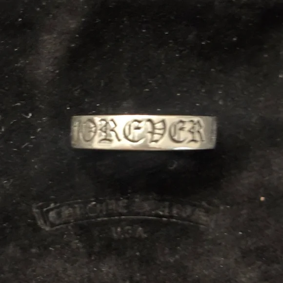 Chrome Hearts  Forever Sterling Silver Men's Ring 6mm size 100 - Picture 2 of 8